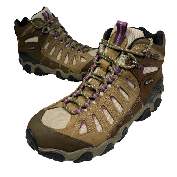 OBOZ Womens Sawtooth II Mid Waterproof Lace Up Hiking Boot sz 9 Brown EUC - Picture 2 of 10